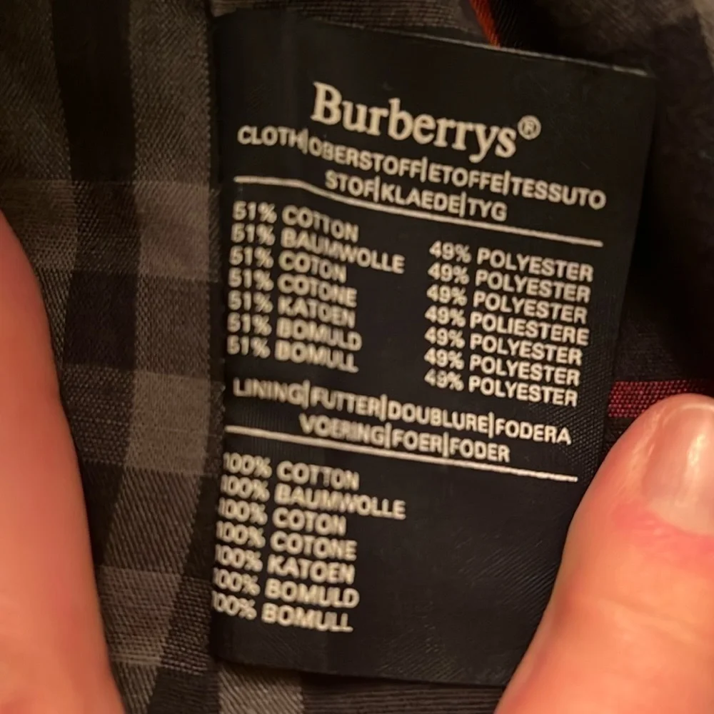 Burberry Sz 12L Vintage Burberrys Gray Trench Coat With Wool Zip Out Lining - Picture 16 of 16